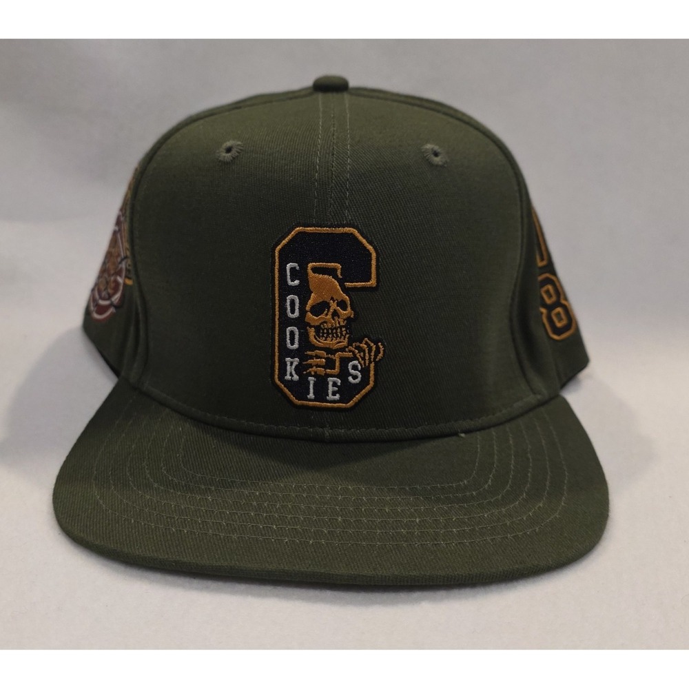 Cookies Grim Creeper CMX244XSH07 Green Embroidered Snapback Hat. NWT. One Size